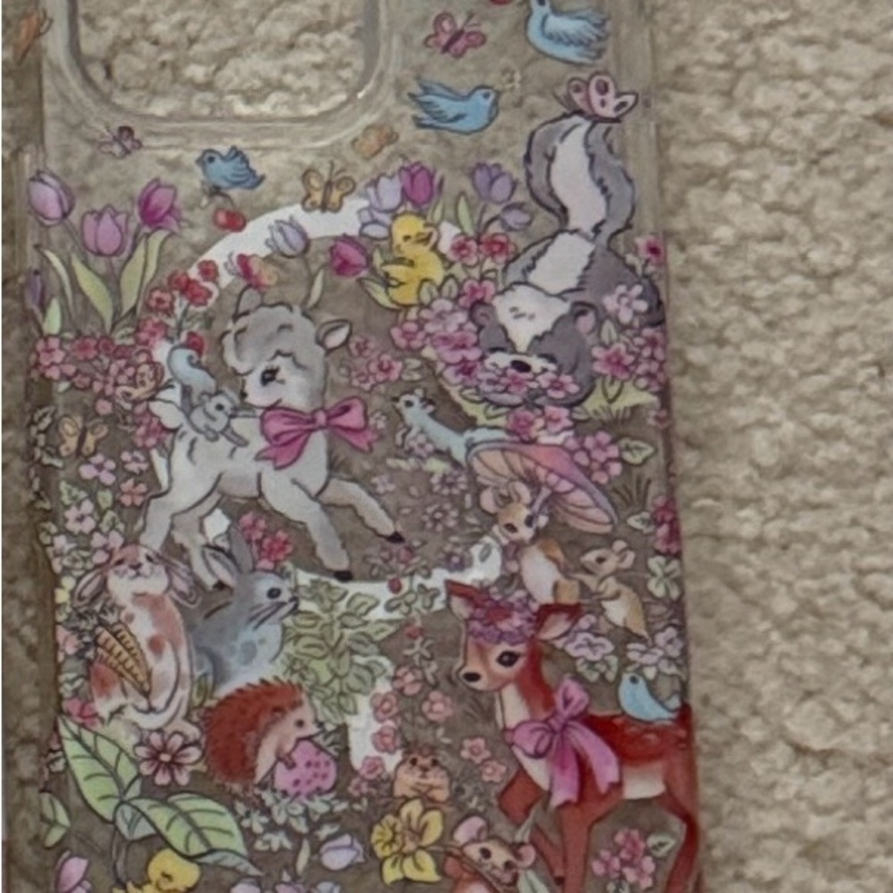 Cute Floral Forest Phone Case - Pink Accent
